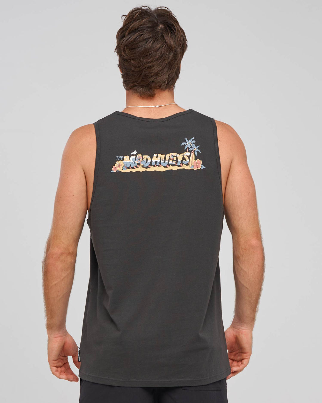 SURFING HUEYS | TANK - VINTAGE BLACK
