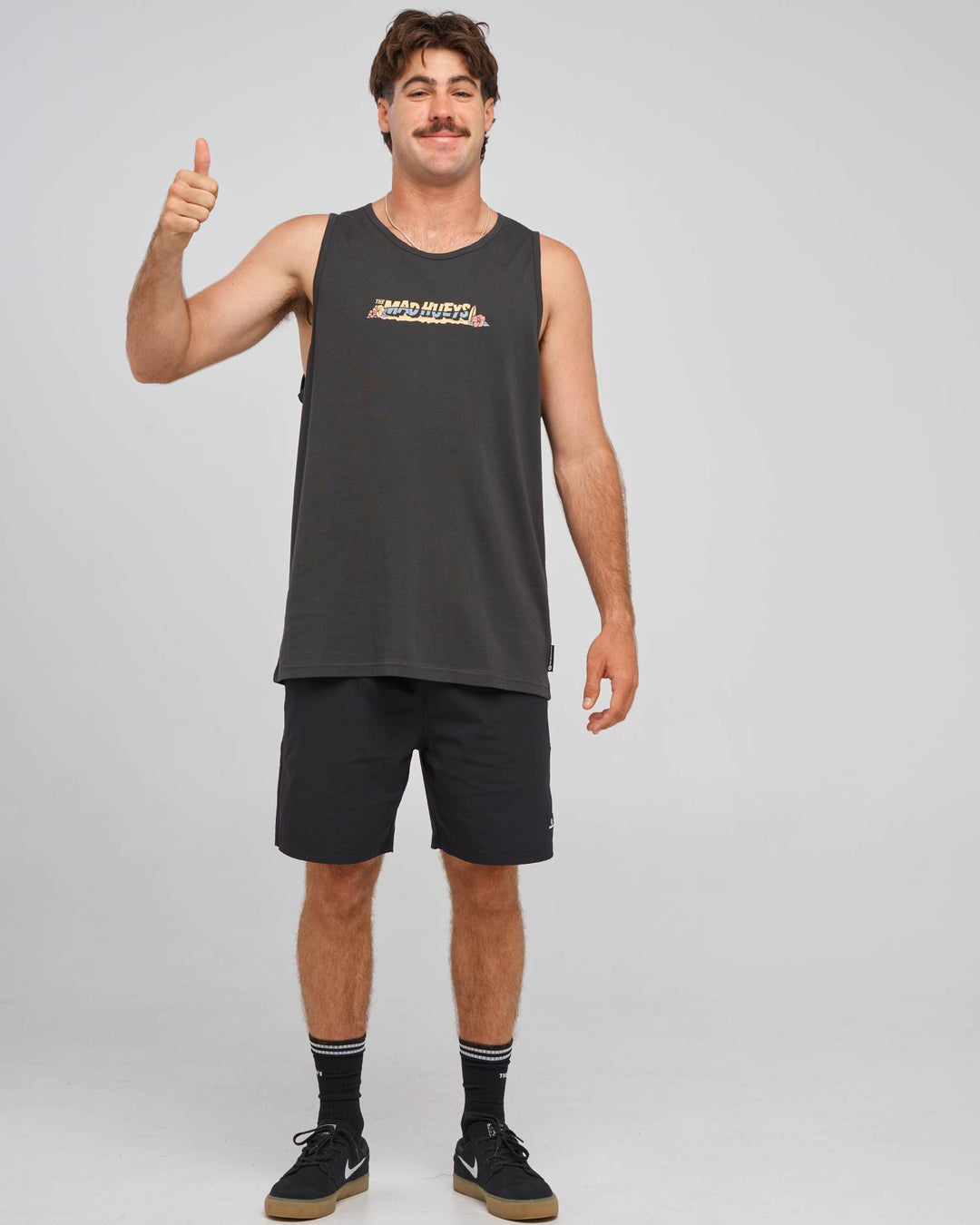 SURFING HUEYS | TANK - VINTAGE BLACK
