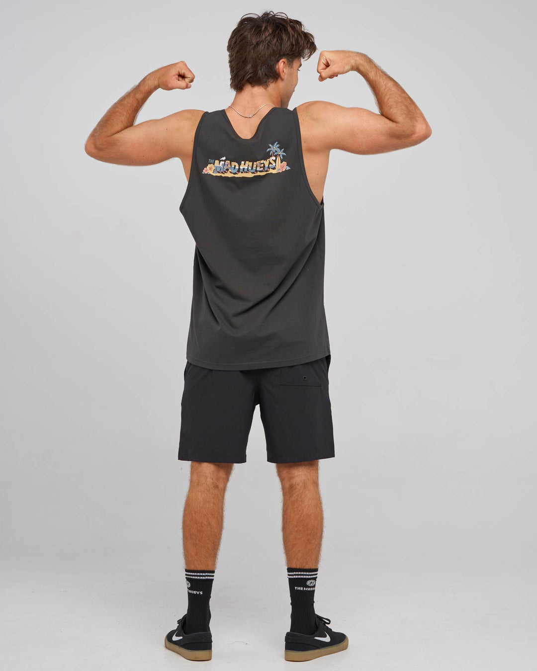 SURFING HUEYS | TANK - VINTAGE BLACK