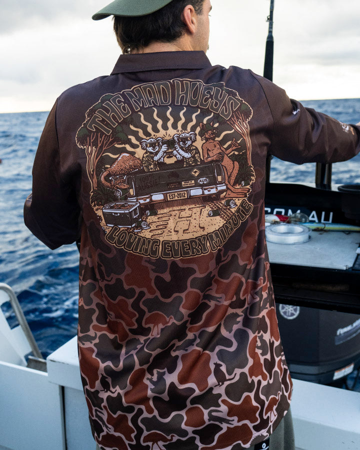 LOVING EVERY UTE | UPF 50+ FISHING JERSEY - WALNUT