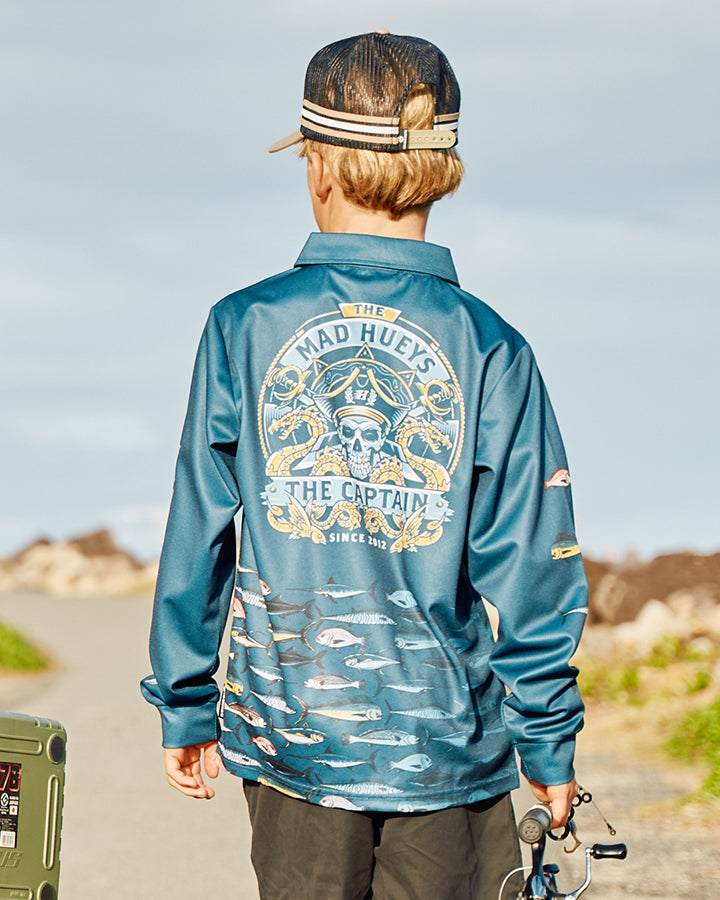 DRAGON CAPTAIN | YOUTH UPF 50+ FISHING JERSEY - NAVY