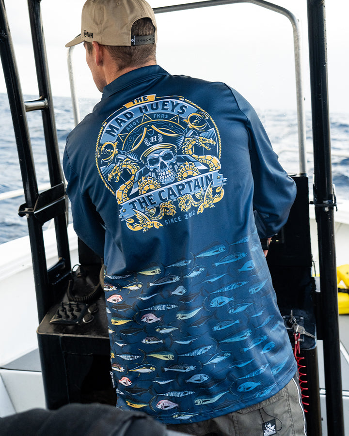 DRAGON CAPTAIN | UPF 50+ FISHING JERSEY - NAVY