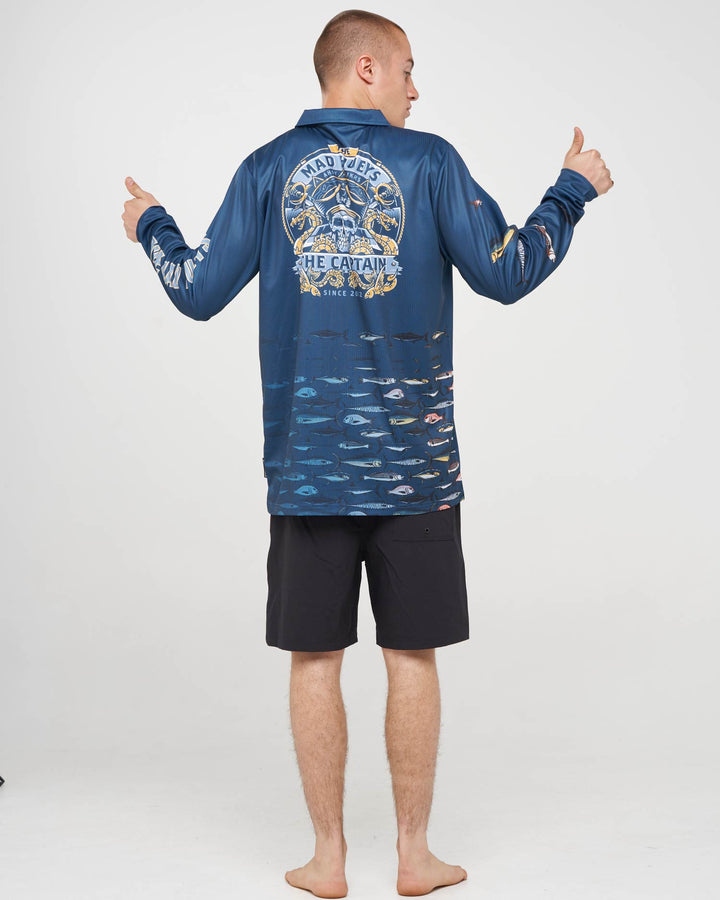 DRAGON CAPTAIN | UPF 50+ FISHING JERSEY - NAVY