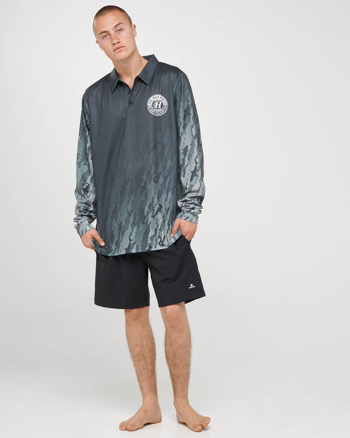 CHECKER HUEYS | UPF 50+ FISHING JERSEY - PINE GREEN
