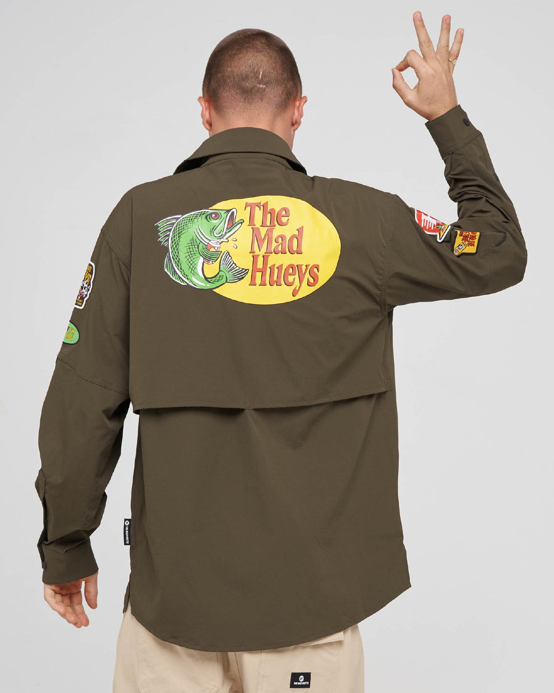 PRO HUEYS | UPF 50+ FISHING SHIRT - OLIVE