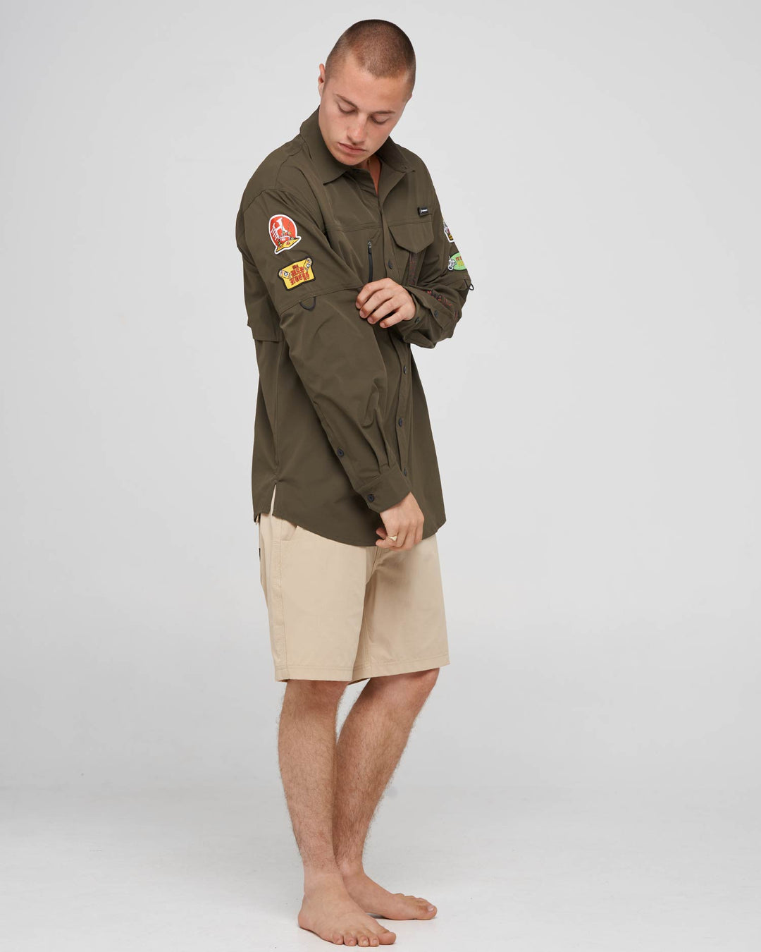 PRO HUEYS | UPF 50+ FISHING SHIRT - OLIVE