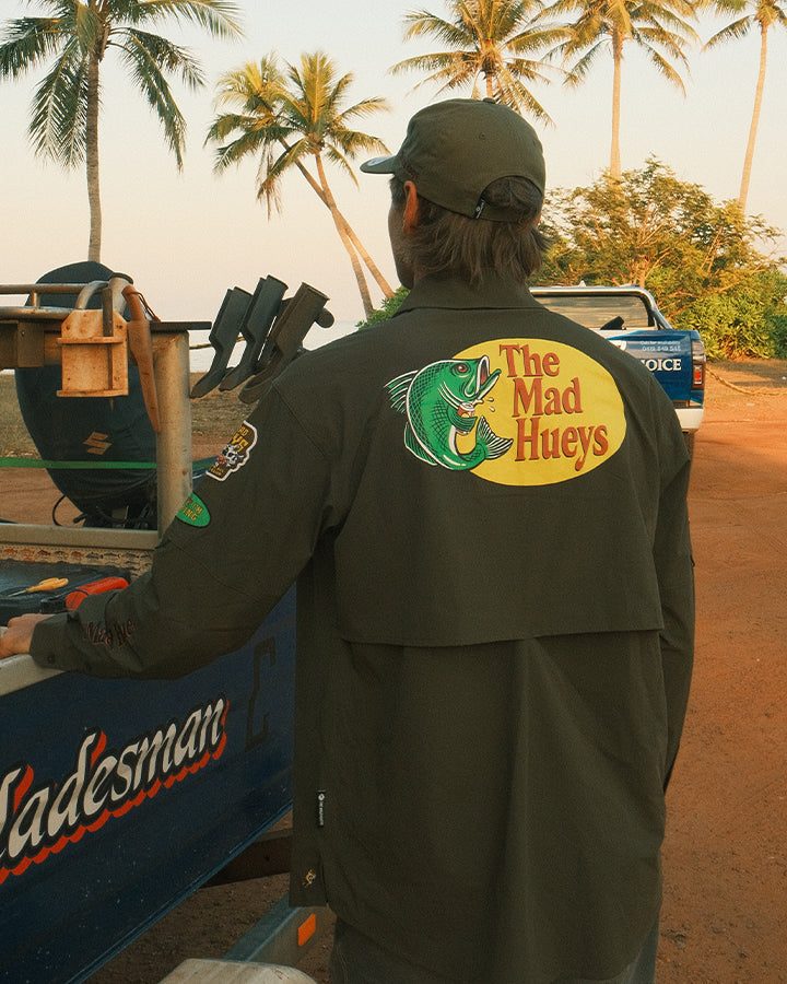 PRO HUEYS | UPF 50+ FISHING SHIRT - OLIVE