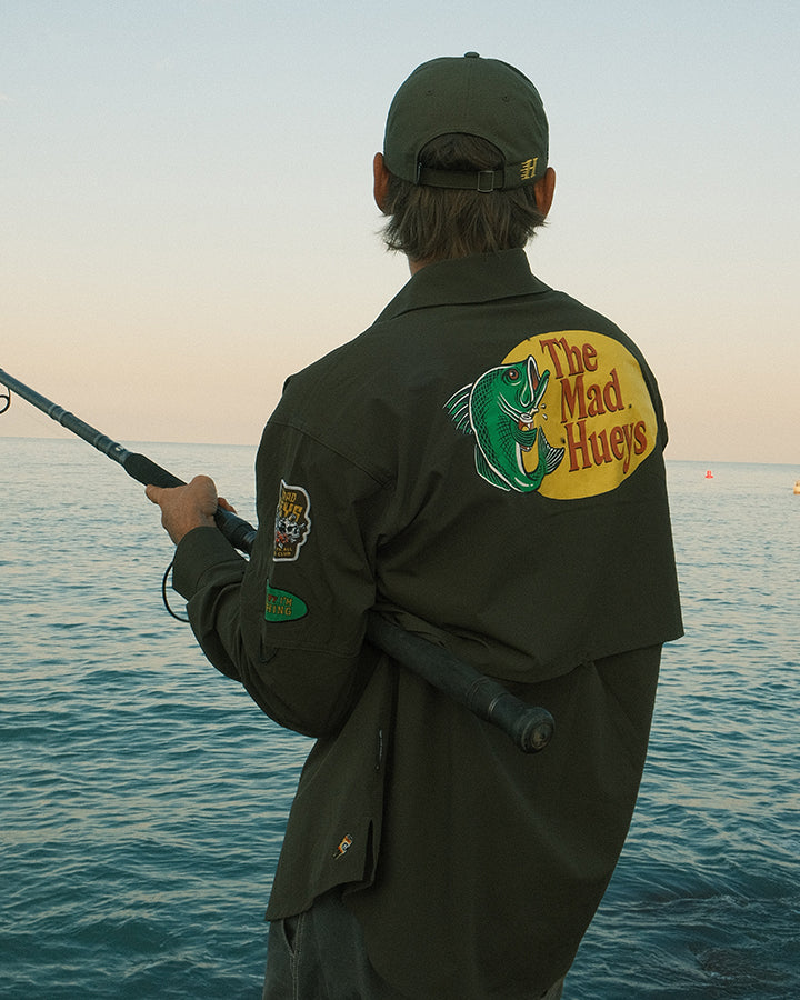 PRO HUEYS | UPF 50+ FISHING SHIRT - OLIVE
