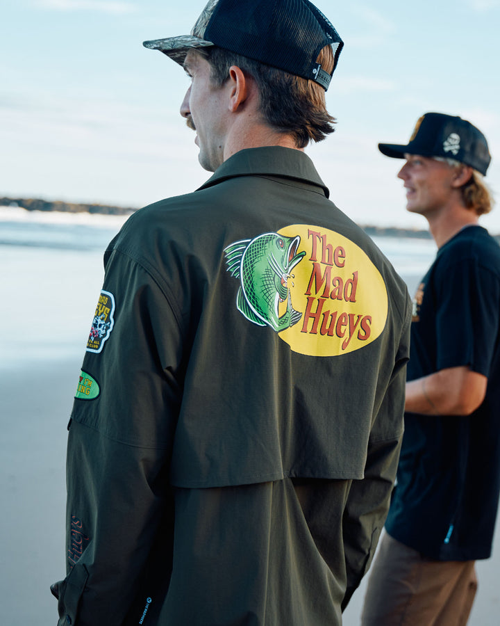 PRO HUEYS | UPF 50+ FISHING SHIRT - OLIVE