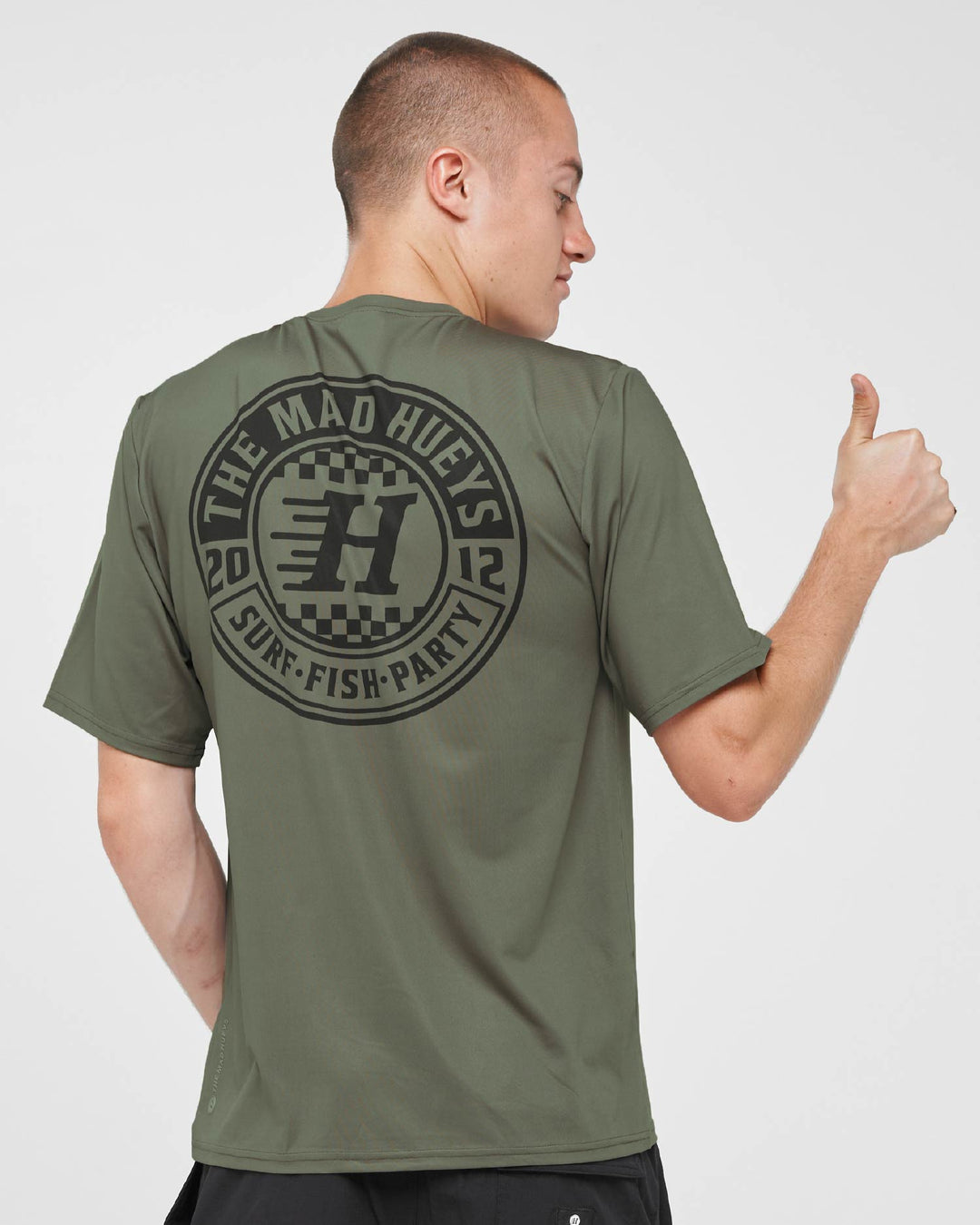 CHECKER HUEYS | RELAXED SS RASHIE - OLIVE