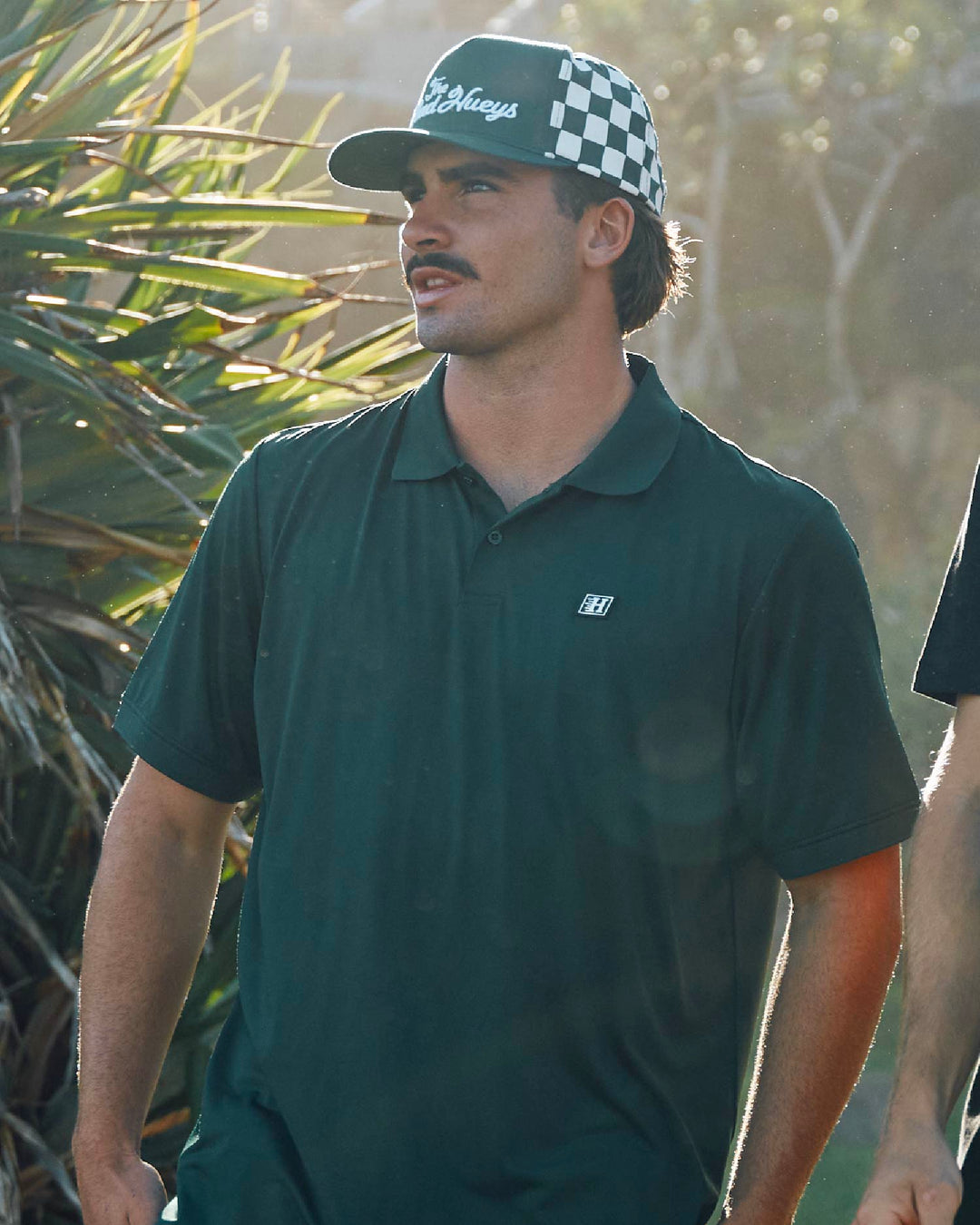 PARALLEL HUEYS | ACTIVE SS POLO  - PINE GREEN