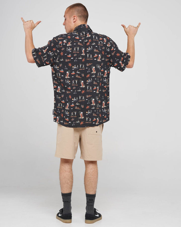 SHOEY BAR | SS WOVEN SHIRT - VINTAGE BLACK