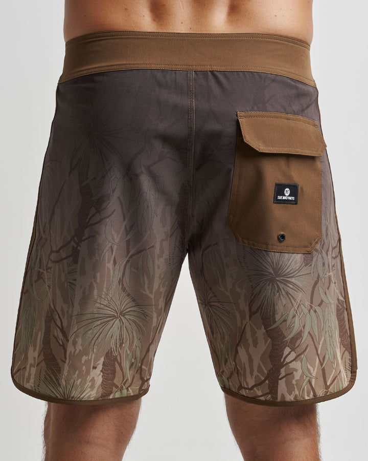 NATIVE HUEYS | 18" BOARDSHORT - WALNUT