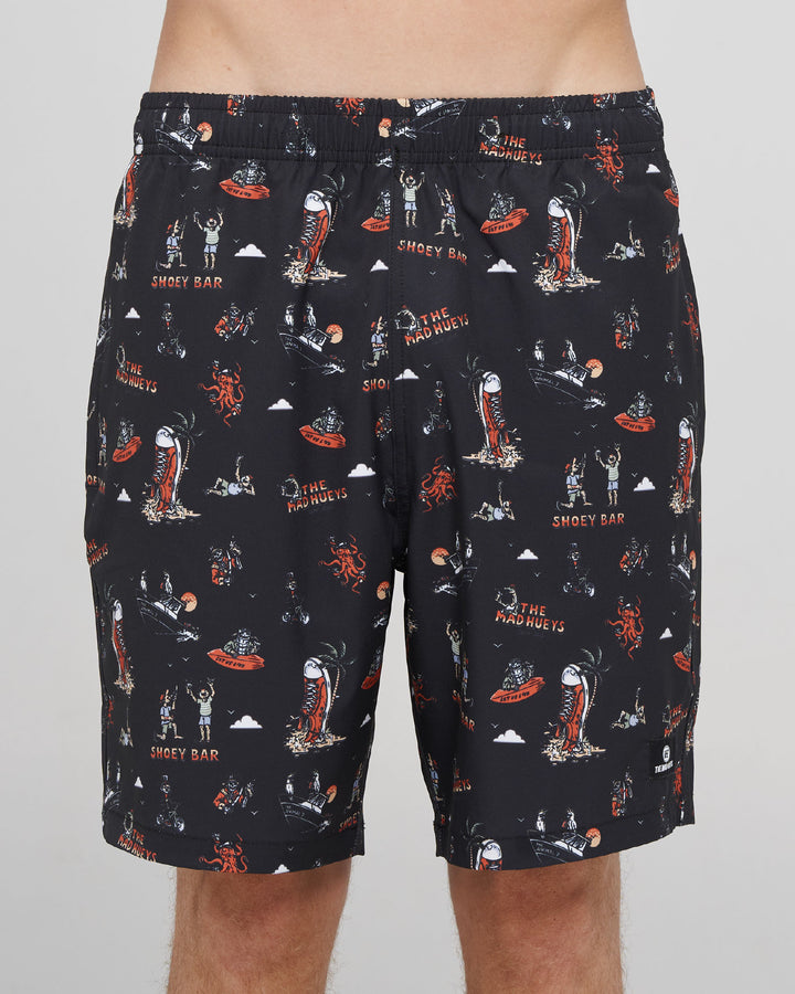 SHOEY BAR | 18" SWIM VOLLEY SHORT - BLACK