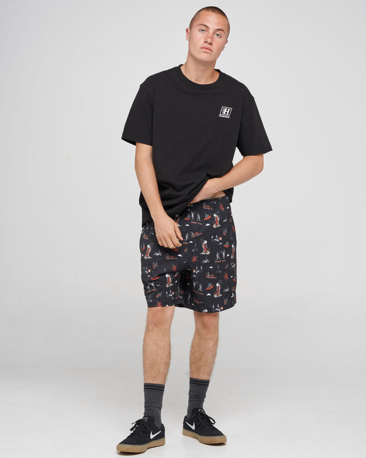 SHOEY BAR | 18" SWIM VOLLEY SHORT - BLACK