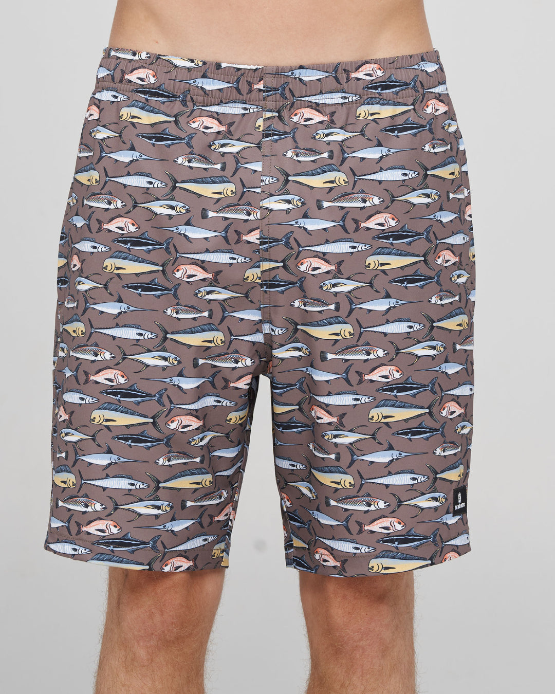 PRO HUEYS | 18" SWIM VOLLEY SHORT - TAUPE