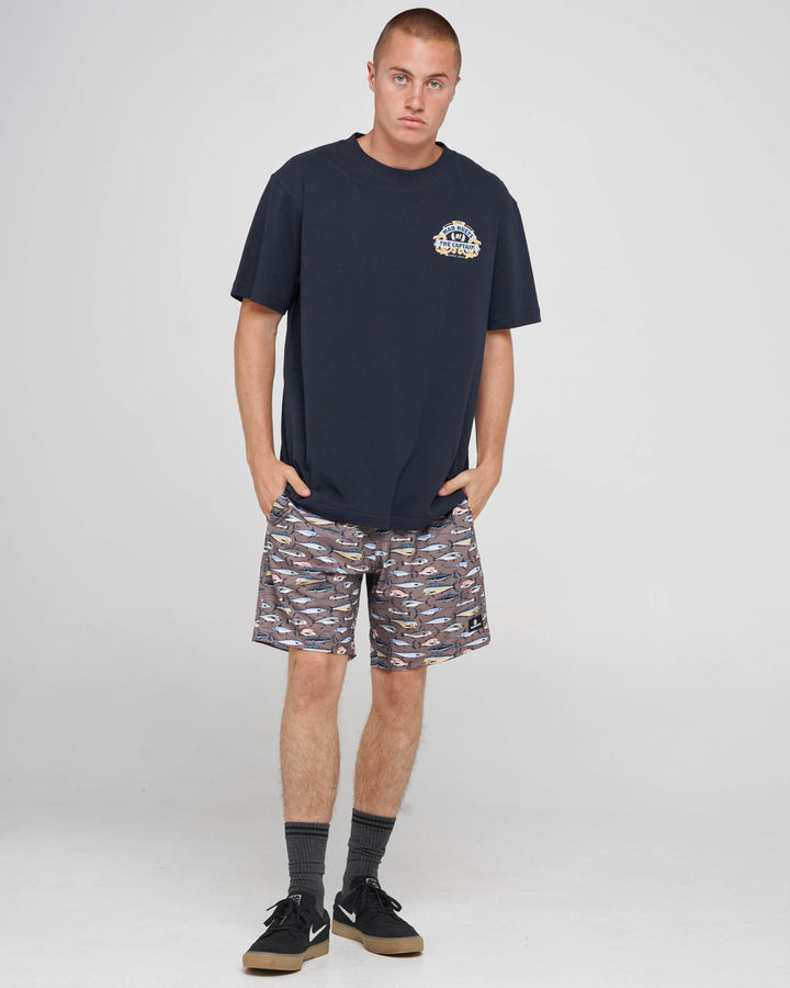 PRO HUEYS | 18" SWIM VOLLEY SHORT - TAUPE