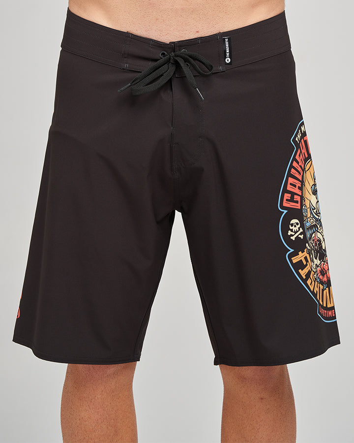CAUGHT FK SKULL | 20" BOARDSHORT - BLACK