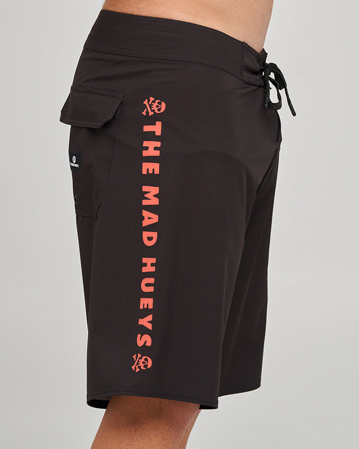 CAUGHT FK SKULL | 20" BOARDSHORT - BLACK