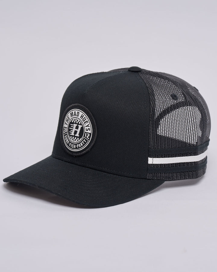 CHECKER HUEYS | TWILL TRUCKER - BLACK