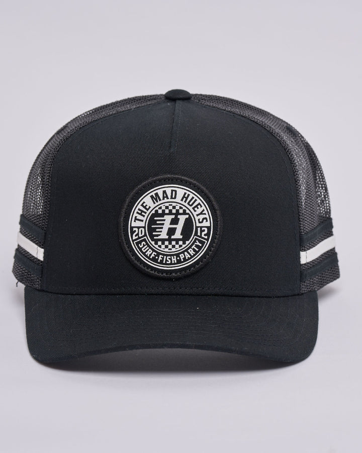 CHECKER HUEYS | TWILL TRUCKER - BLACK