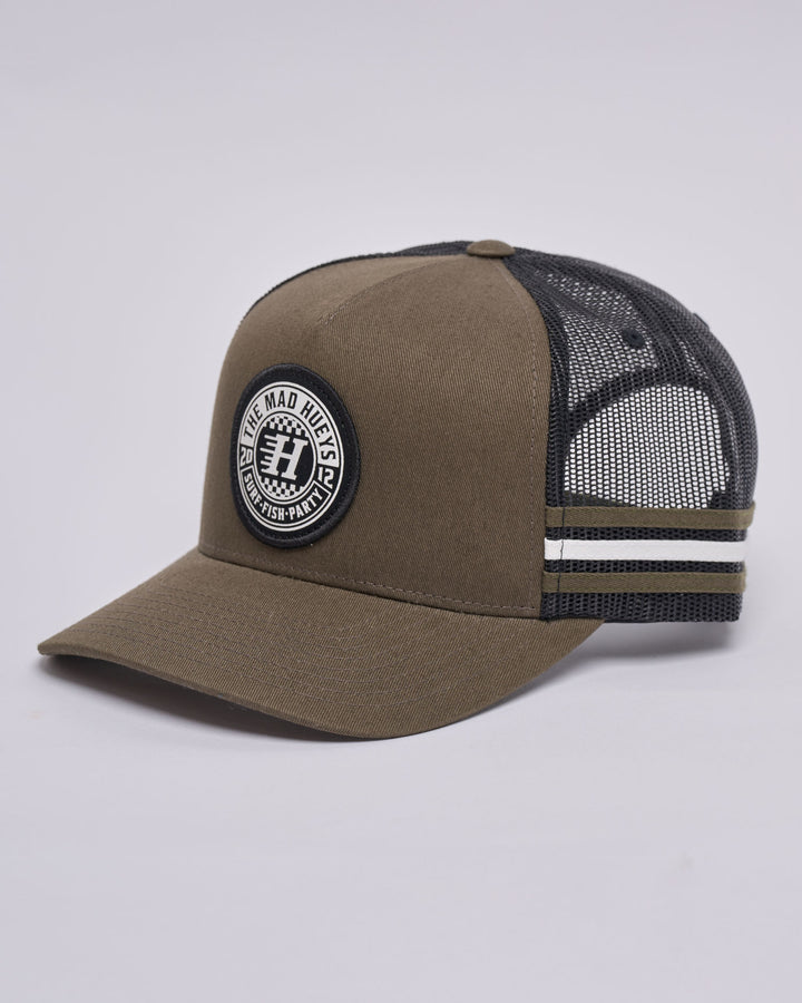 CHECKER HUEYS | TWILL TRUCKER - OLIVE