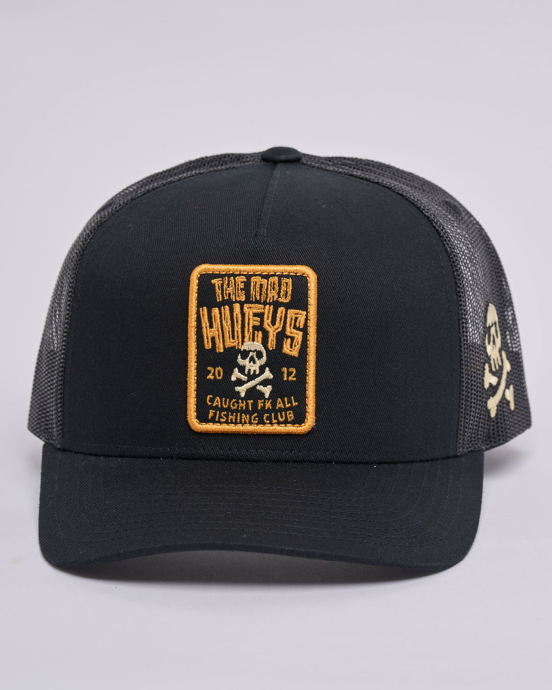 CAUGHT FK SKULL | TWILL TRUCKER - BLACK
