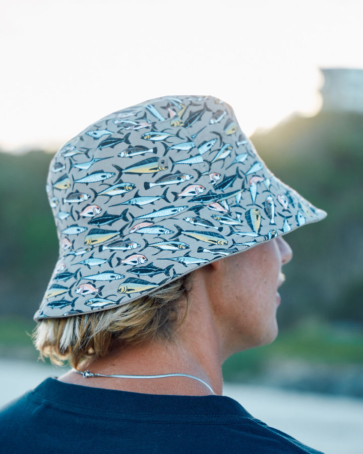PRO HUEYS | REVERSIBLE BUCKET HAT - TAUPE
