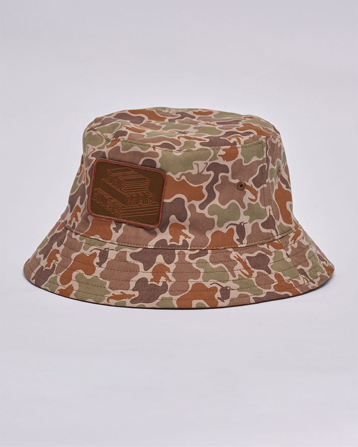 HUEYS LETTER | REVERSIBLE BUCKET HAT - WALNUT