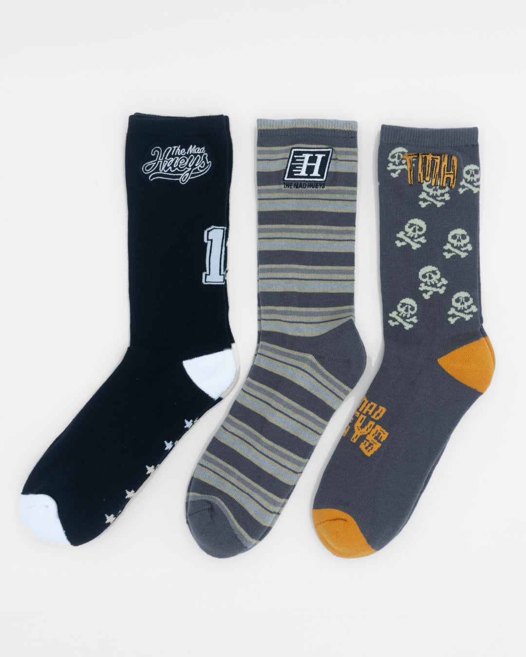 HUEYS PARTY | 3PK CREW SOCKS - MULTI