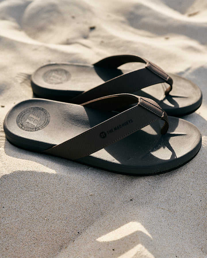 LAID BACK | WIDE STRAP THONGS - TAN