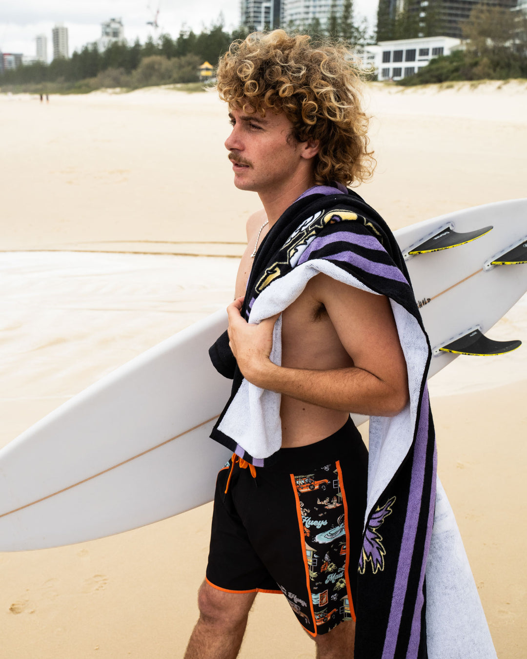 SURFING HUEYS | SURF TOWEL - BLACK