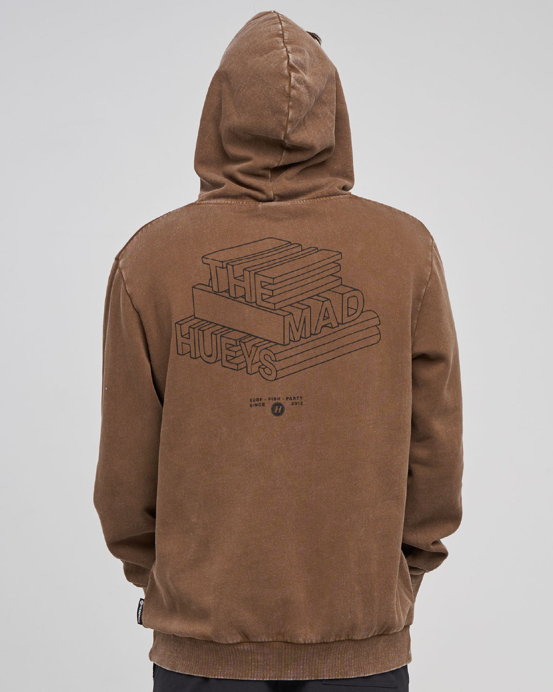 HUEYS LETTER | HOODED PULLOVER - WALNUT WASHED