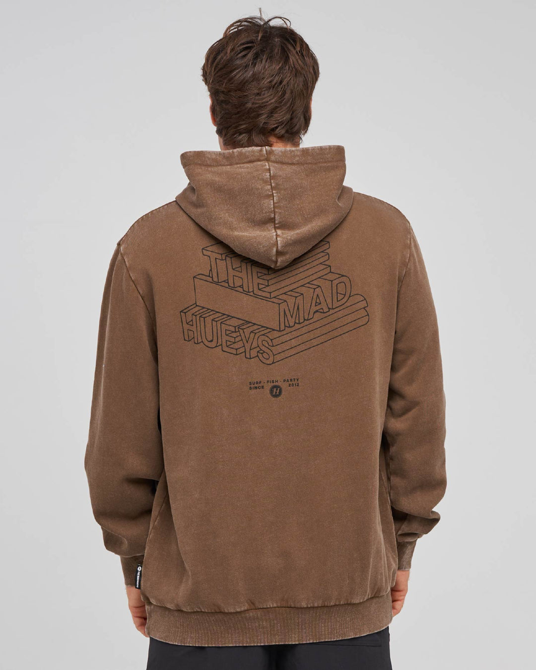 HUEYS LETTER | HOODED PULLOVER - WALNUT WASHED