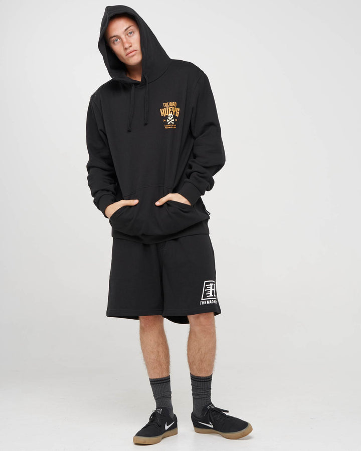 CAUGHT FK SKULL | HOODED PULLOVER - BLACK