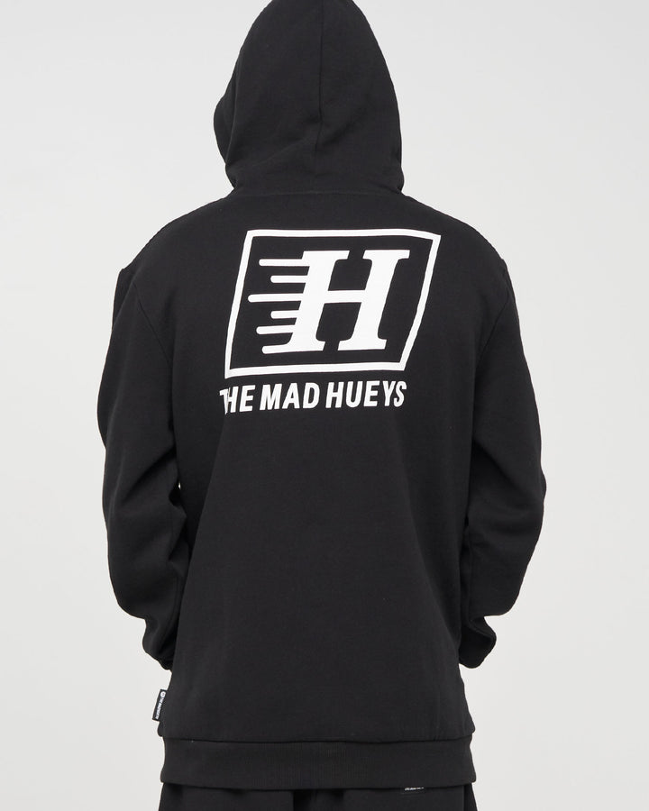 PARALLEL HUEYS | HOODED PULLOVER - BLACK