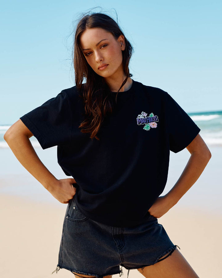 ANCHOR LADYBUG | WOMENS SS TEE - BLACK