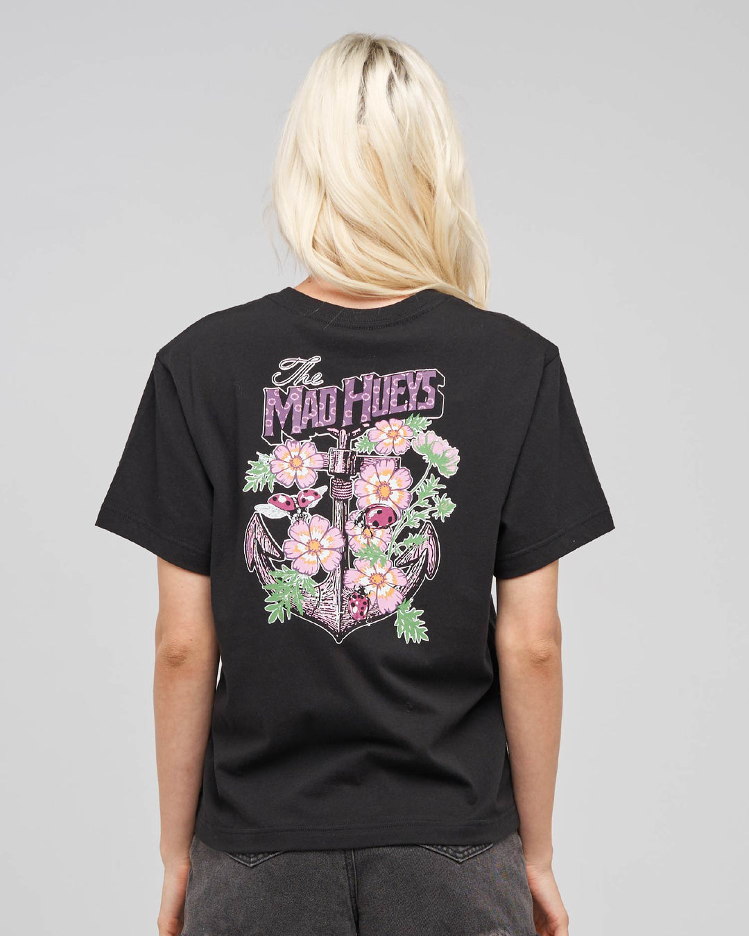 ANCHOR LADYBUG | WOMENS SS TEE - BLACK
