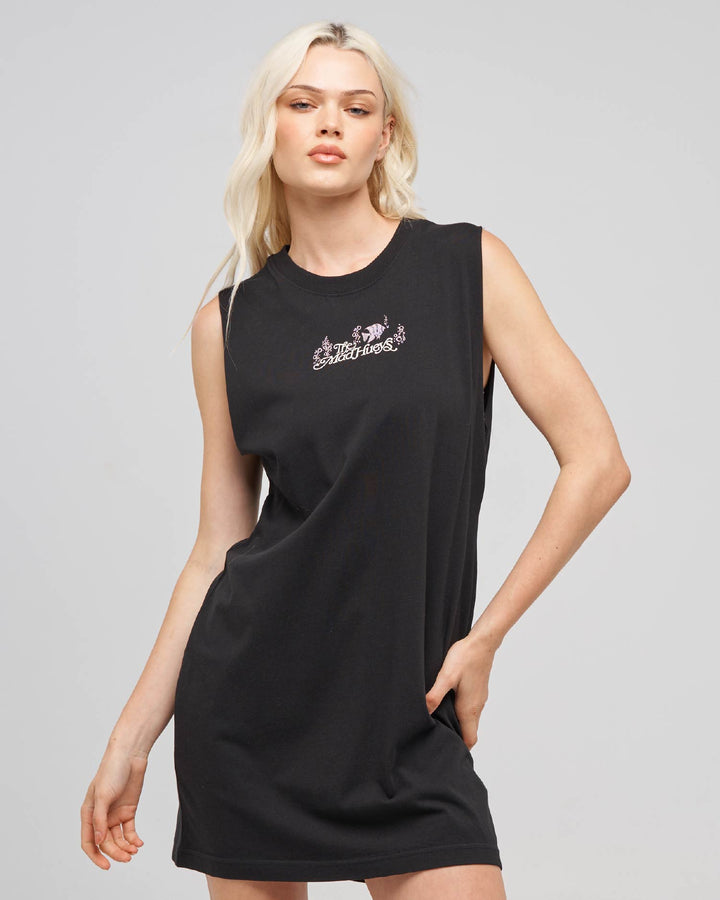 SIREN ANGEL | WOMENS MUSCLE DRESS - BLACK