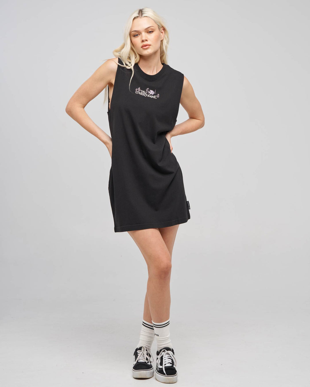 SIREN ANGEL | WOMENS MUSCLE DRESS - BLACK