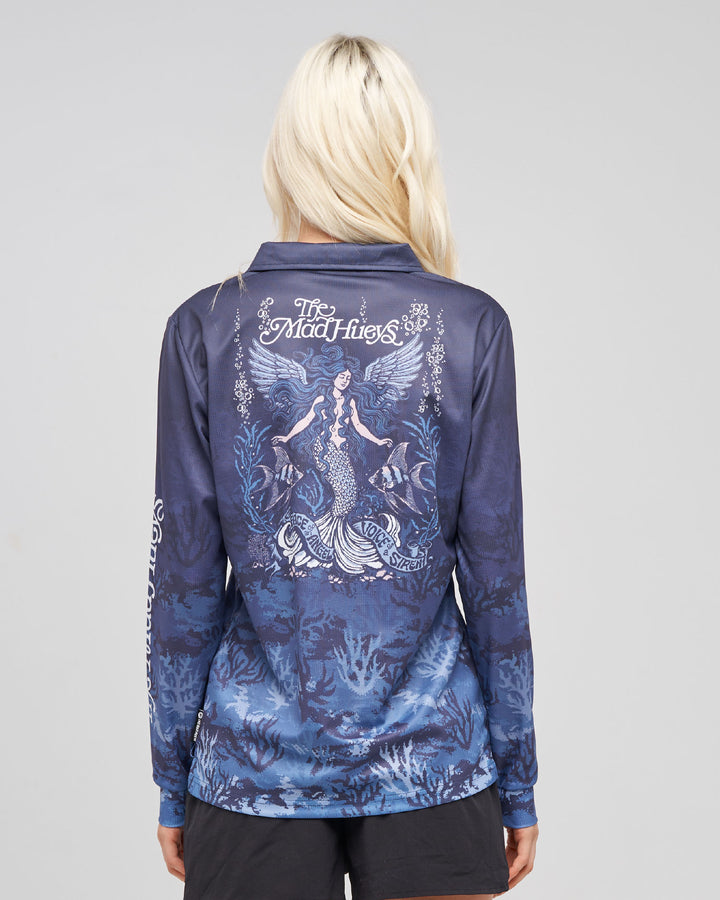 SIREN ANGEL | WOMENS UPF 50+ FISHING JERSEY - INDIGO