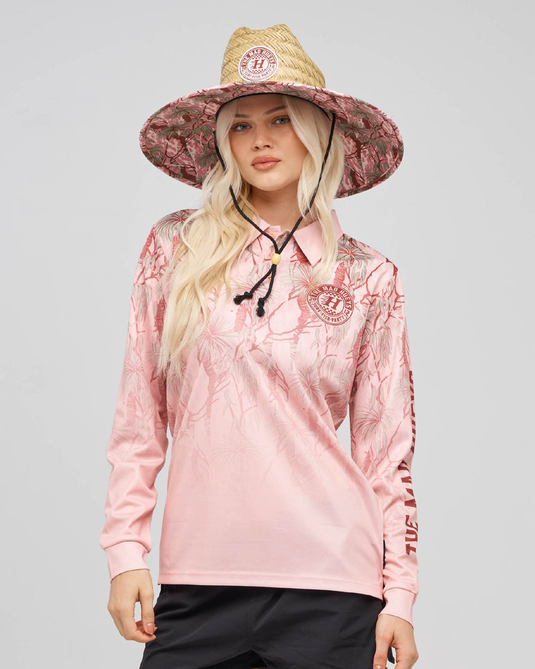 CHECKER HUEYS | WOMENS UPF 50+ FISHING JERSEY - PINK CAMO