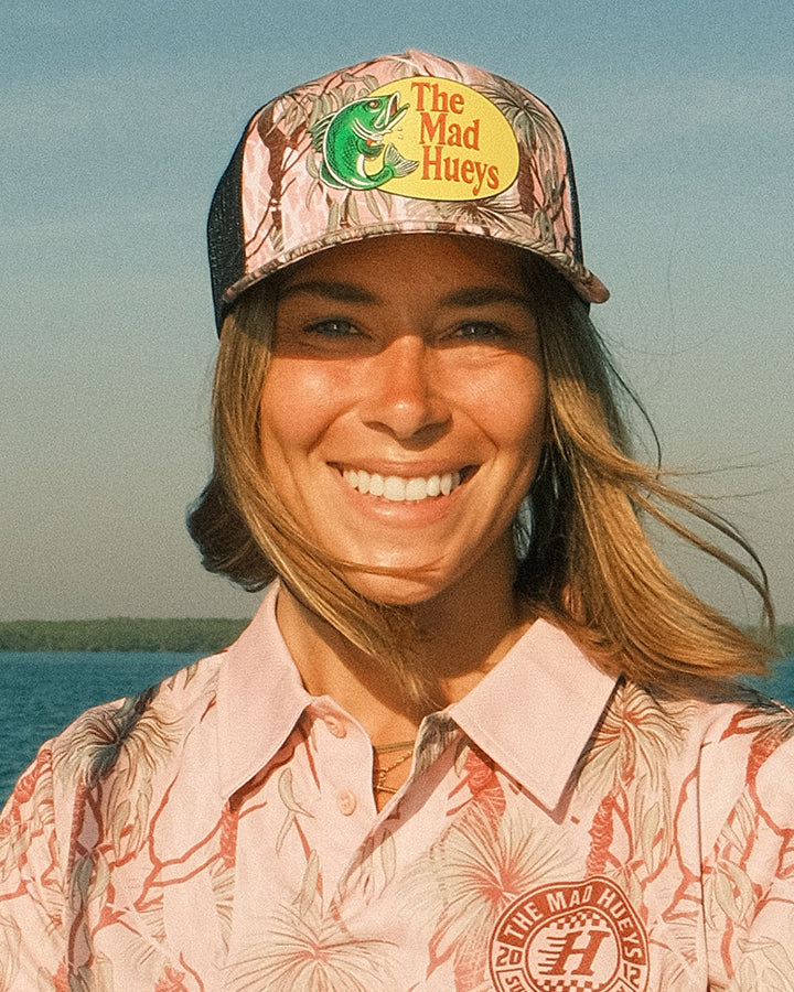 PRO HUEYS | WOMENS TWILL TRUCKER - PINK CAMO