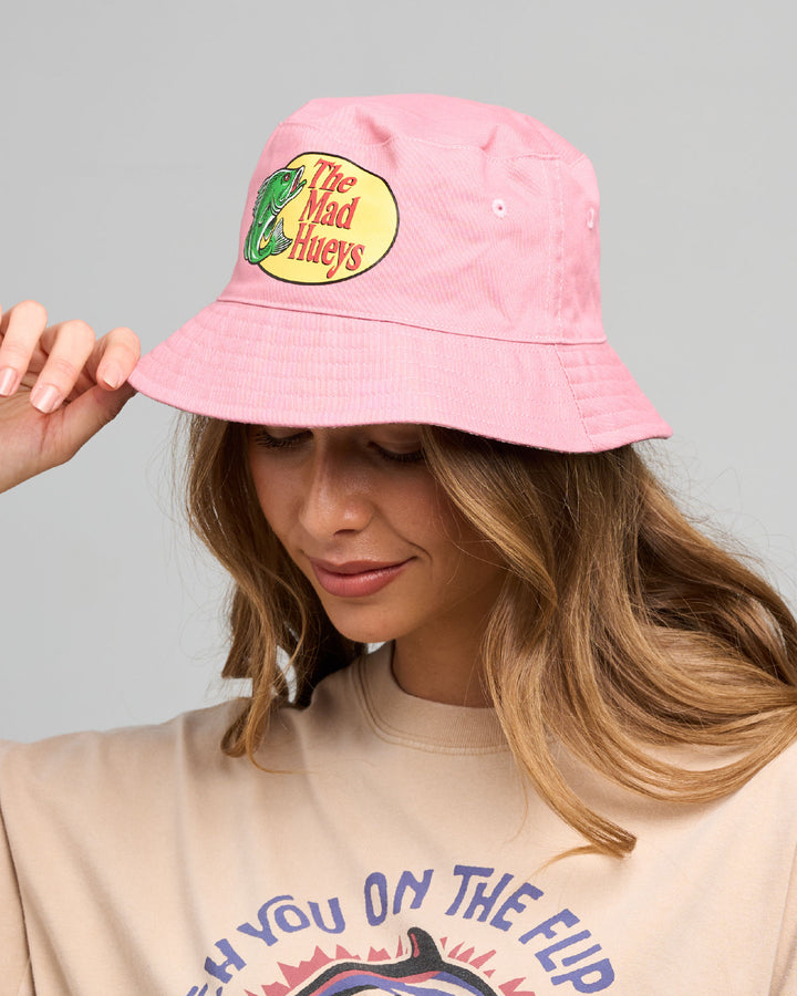 PRO HUEYS | WOMENS REVERSIBLE BUCKET HAT - DUSTY PINK