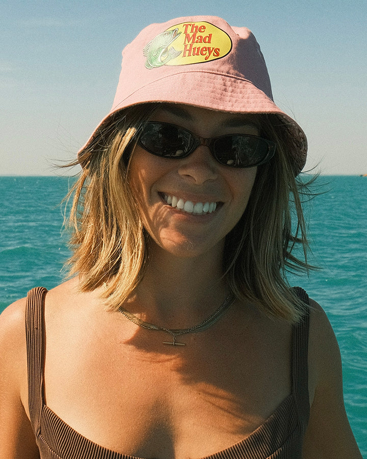 PRO HUEYS | WOMENS REVERSIBLE BUCKET HAT - DUSTY PINK