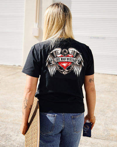 HARLEY HEART | WOMENS SS TEE - VINTAGE BLACK