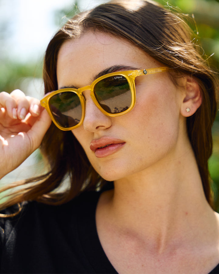 DEL RAY | WOMENS POLARISED SUNGLASSES - CHAMPAGNE