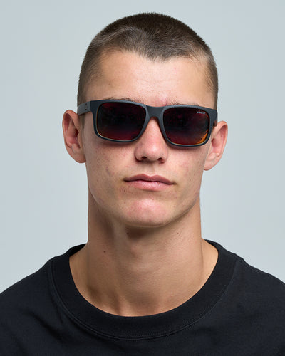 MARLIN | RED MIRROR POLARISED FLOAT SUNGLASSES - MATT BLACK