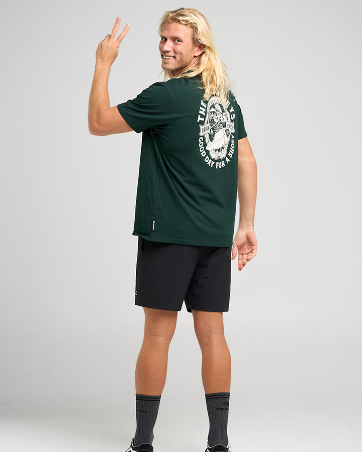 SHOEY JAWS | SS TEE - PINE GREEN