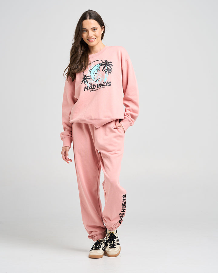 JUMPING | WOMENS CREW - DUSTY PINK